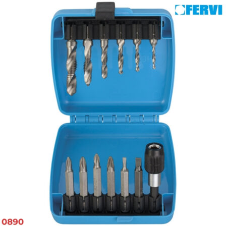 FERVI 0890 Bộ mũi 3 trong 1: khoan – taro – vát mép