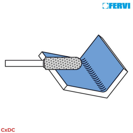FERVI CxDC Mũi mài hợp kim hình trụ đầu tròn 1