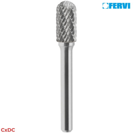 FERVI CxDC Mũi mài hợp kim hình trụ đầu tròn