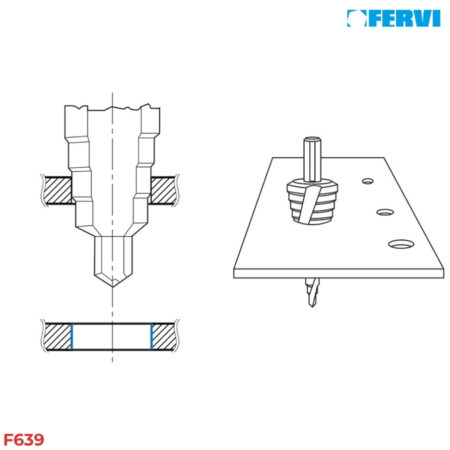 FERVI F639 Mũi khoan tháp phủ TiN 1