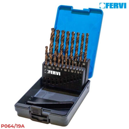 FERVI P064/19A Bộ mũi khoan 8% Coban 19 chi tiết