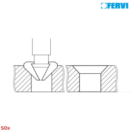 FERVI S0x Mũi vát mép HSS 90° (3 lưỡi cắt) 1