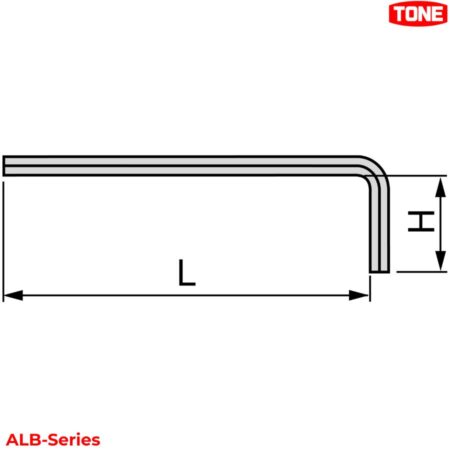 TONE ALB-Series Lục giác chữ L thân dài hệ inch (10 kích cỡ)