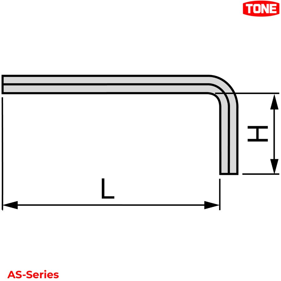 TONE AS-Series Lục giác thân ngắn hệ mét (9 kích cỡ)