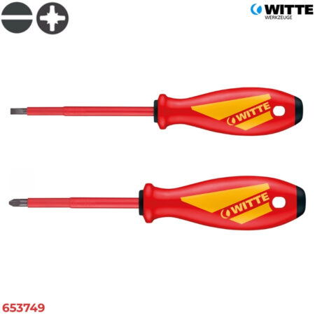 WITTE 653749 Bộ tua vít cách điện 6 món MAXX (Dẹt & Pozidriv) - 1
