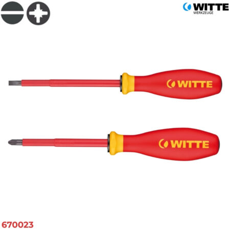WITTE 670023 Bộ tua vít cách điện 6 món PRO (Dẹt & Pozidriv) - 1