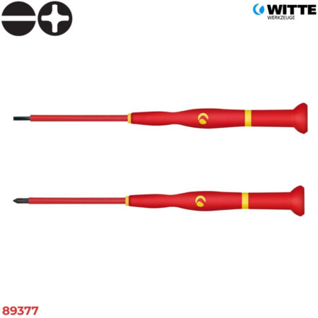 WITTE 89377 Bộ tua vít điện tử cách điện 7 món (Dẹt & Bake) - 1