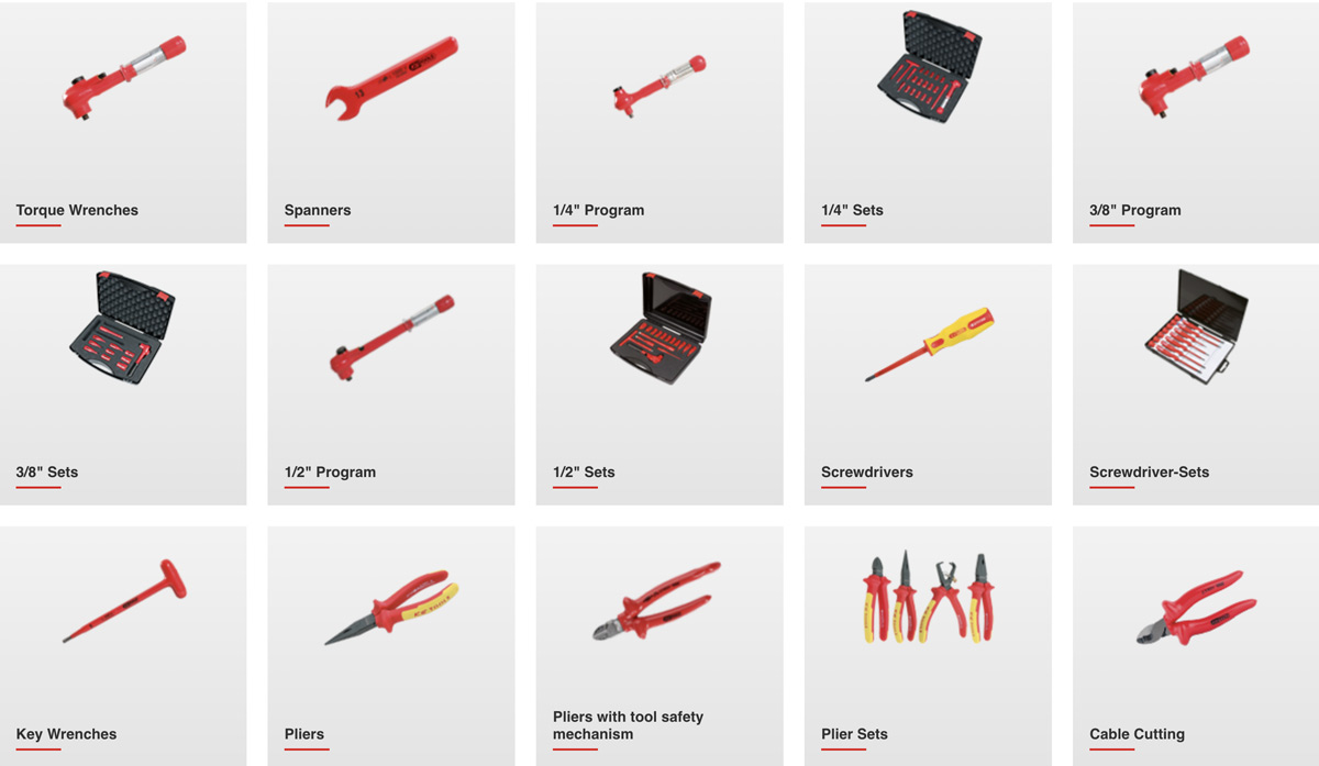 danh mục dụng cụ cách điện 1000V cho sửa ô tô điện