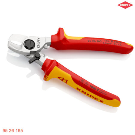 Kìm cắt cáp đồng, nhôm cách điện 1000V Knipex 95 26 165