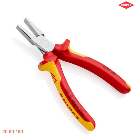 Kìm mỏ dẹt đầu bằng 160 mm Knipex model 20 06 160