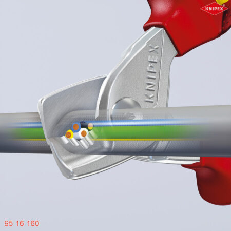 ngàm Kìm cắt cáp đồng, cách điện 1000V Knipex 95 16 160