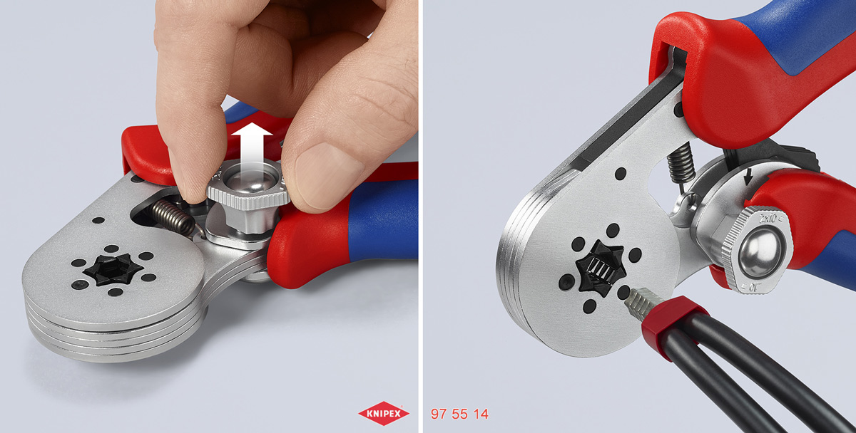 Kìm bấm cos ống dạng lục giác 0.08 - 16 mm² Knipex 97 55 14
