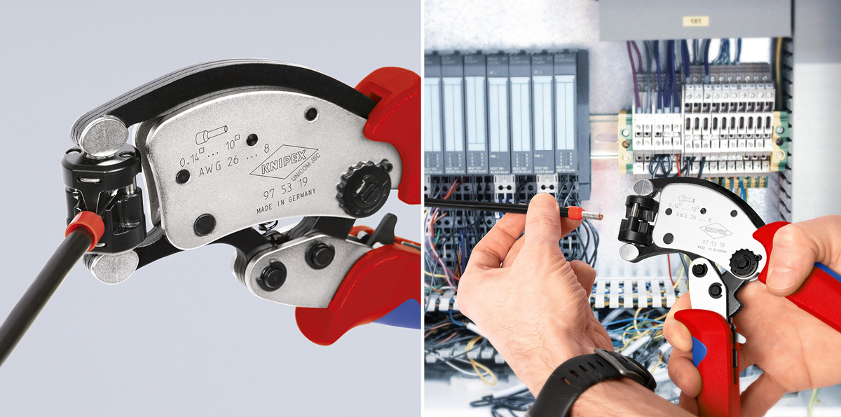 thông số Kìm bấm cos pin rỗng 10 mm² ngàm xoay Knipex 97 53 19