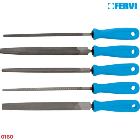 FERVI 0160 Bộ giũa kim loại tay cầm chống trượt 5 cây 2