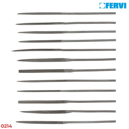 FERVI 0214 Bộ giũa kim tay cầm tròn 12 cây