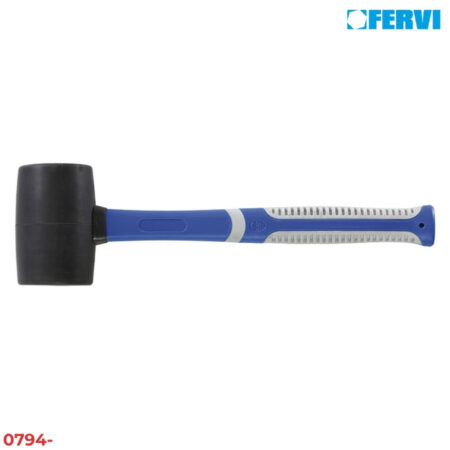 FERVI 0794- Búa cao su 2 đầu cán sợi thủy tinh