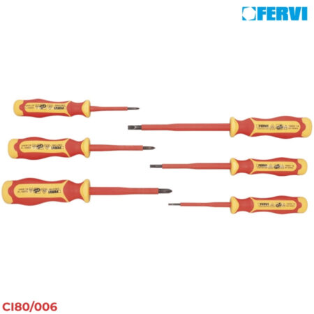 FERVI CI80/006 Bộ tua vít cách điện 6 cây 2