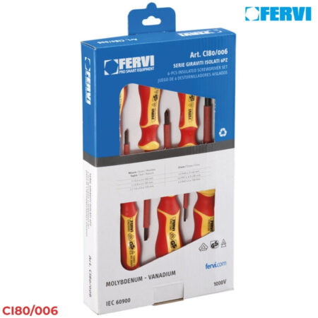 FERVI CI80/006 Bộ tua vít cách điện 6 cây