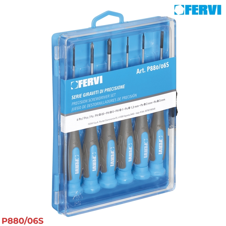 FERVI P880/06S Bộ tua vít chính xác 6 cây