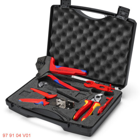 Bộ kìm thi công hệ thống solar đầu nối MC4 Knipex 97 91 04 V01 7 pcs