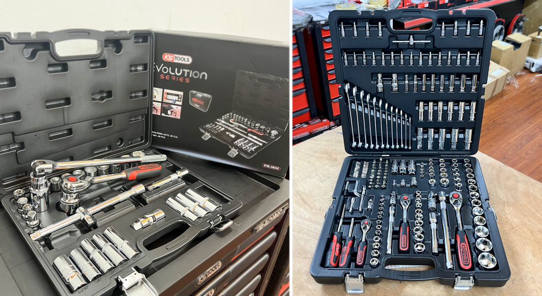 bộ tuýp 1/4 3/8 1/2 inch đầu lục giác, 12 cạnh KS Tools