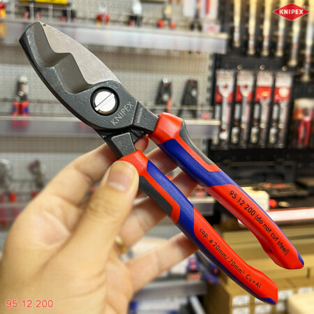 Kìm cắt cáp điện lõi đồng nhôm hai lưỡi cắt KNIPEX 95 12 200 (1)