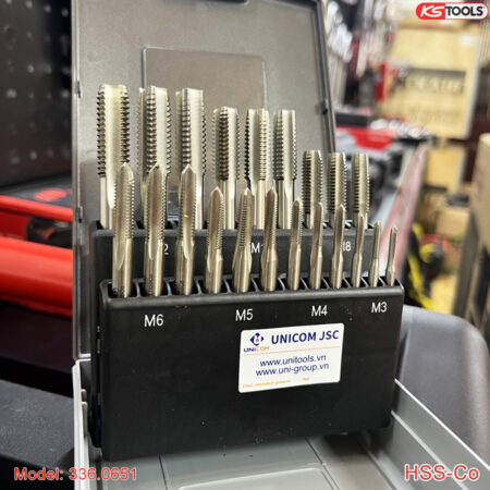 thông số Bộ taro tay HSS-Co M3-M12 21pcs KS Tools 336.0651